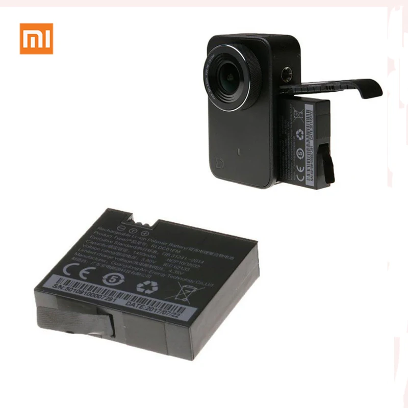 Оригинальный Xiaomi Mijia RLDCD1FM аккумулятор с двойным зарядным устройством для Action 4K mini