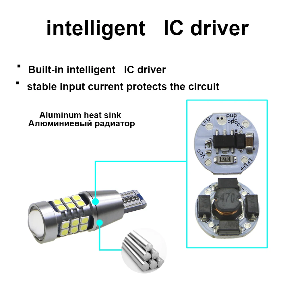 KEIN 2 шт. W16W светодиодный ные лампы T15 супер яркие 27SMD 3030 921 автомобильные огни