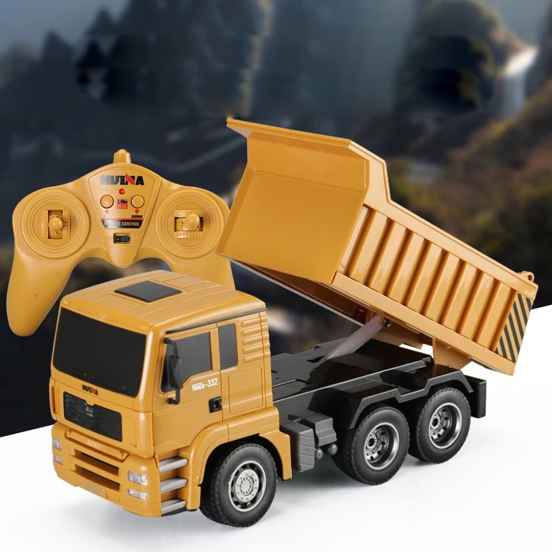 6 каналов дистанционного управления RC грузовик самосвал детские игрушки автомобиль 332 Huina пульт дистанционного управления для строительства, самосвал игрушки дистанционного управления