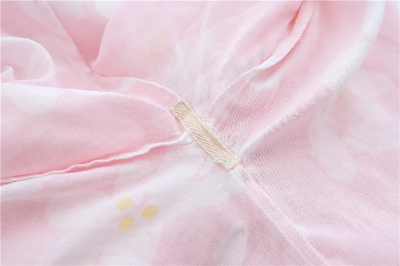 Хлопок марлевые женские пижамы с длинным рукавом v-образным вырезом Pijama Mujer Весна и Лето Свободное кимоно сексуальная пижама комплект для сна