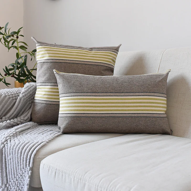 Зеленая наволочка в стиле ретро с полосками для детской подушки 45x4 5 см/30x50 см на