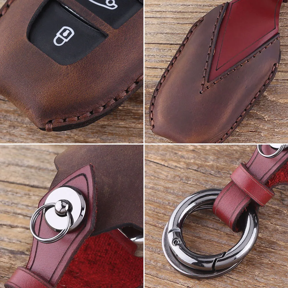 KEYYOU натуральная кожа 3 Автомобильный ключ с кнопкой крышка Fob для peugeot 508 чехол