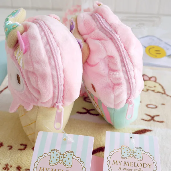 Милый плюшевый Чехол-кошелек для мелочи My Melody с изображением мороженого набитый