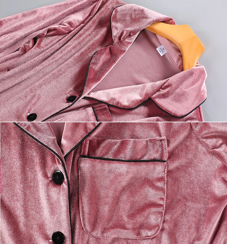 Женский Велюровый костюм 2 шт. топ и штаны ночной халат пижама Повседневная