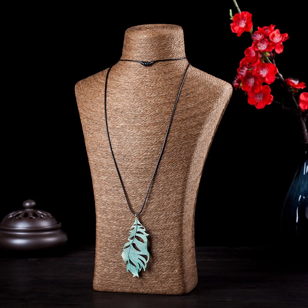 Чокеры Винтаж листьев Для женщин jewelry Колье Для женщин основа для кулонов и ожерелья женщина ожерелье ошейник колье