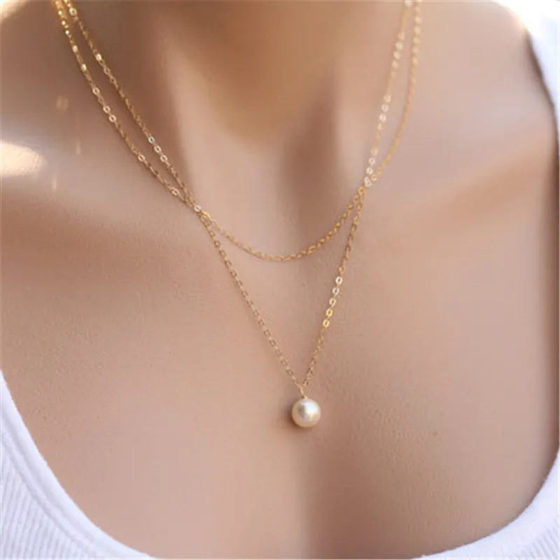 ZCHLGR новый многослойный Colar Bijoux Collier Имитация Жемчуга Кулон массивная цепочка