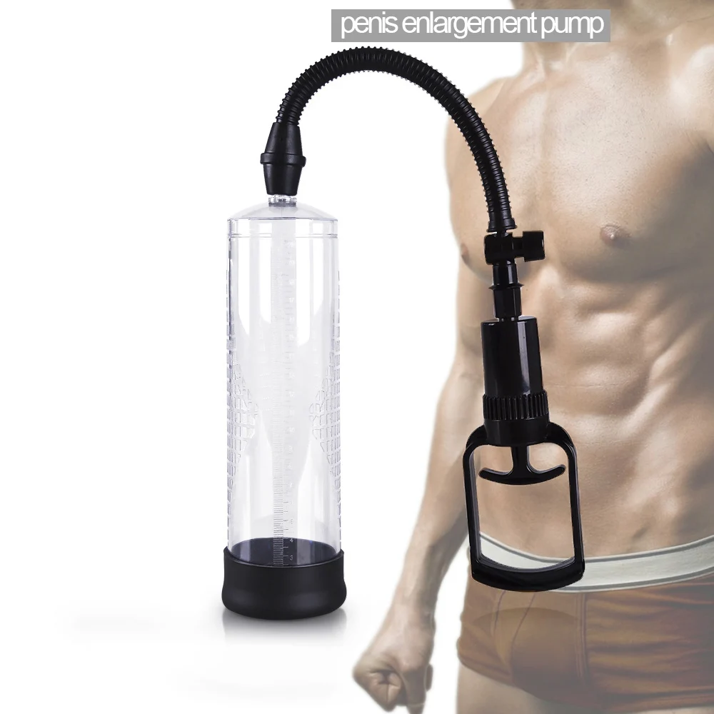 Male Penis Massager Transparent Plug Enlargement Vacuum Pumps Cock Ring Extender Men Masturbator Exercise Trainer Vibrator | Красота и