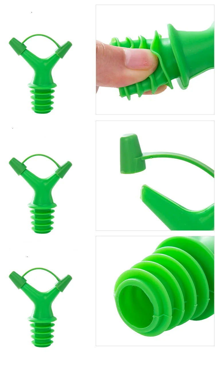 1 шт. бутылка с двойным маслом пробка для рта пластиковая соус бутыли