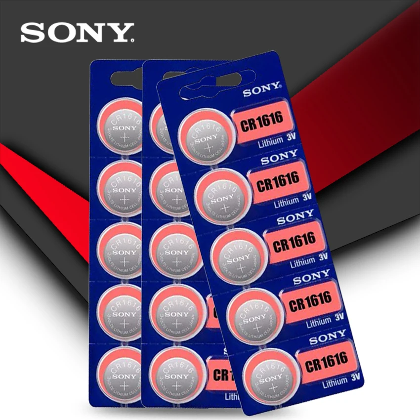 15 шт./лот sony CR1616 кнопочный Аккумулятор для часов Автомобильный Дистанционный ключ cr 1616 ECR1616 GPCR1616 3v литиевая батарея