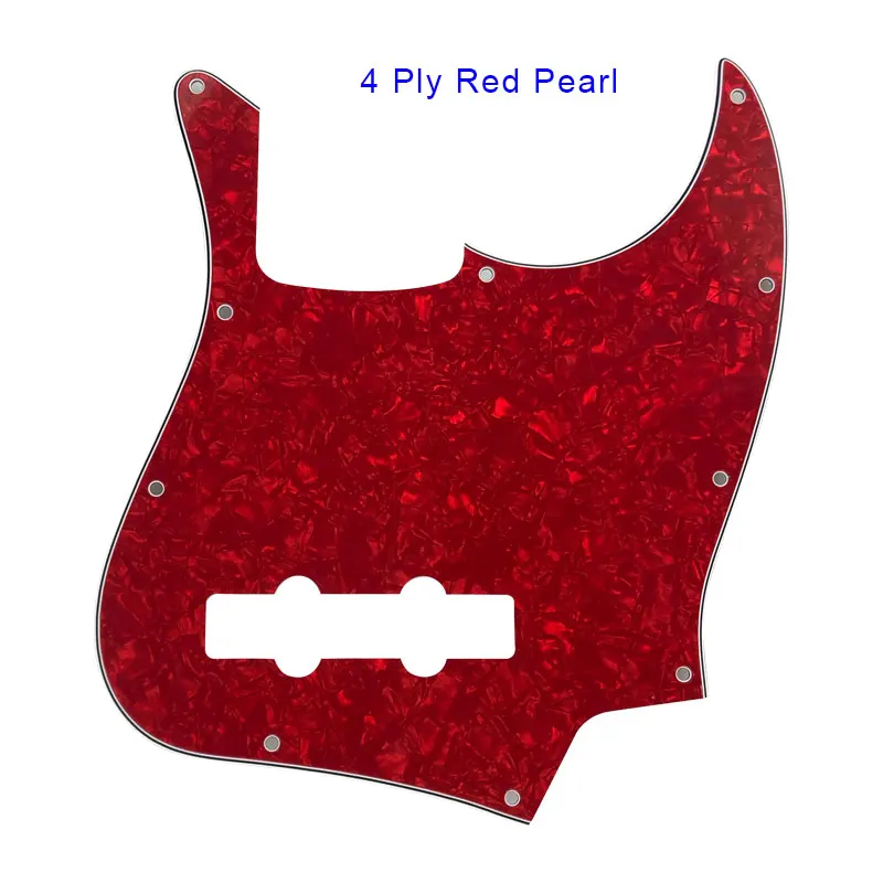4 ply red pearl Pleroo гитара деталей pickguards Стандартный 10 отверстий 4 строки костюм для fender Jazz Bass Стиль JB накладку к царапинам плиты - Цвет: 4 ply red pearl