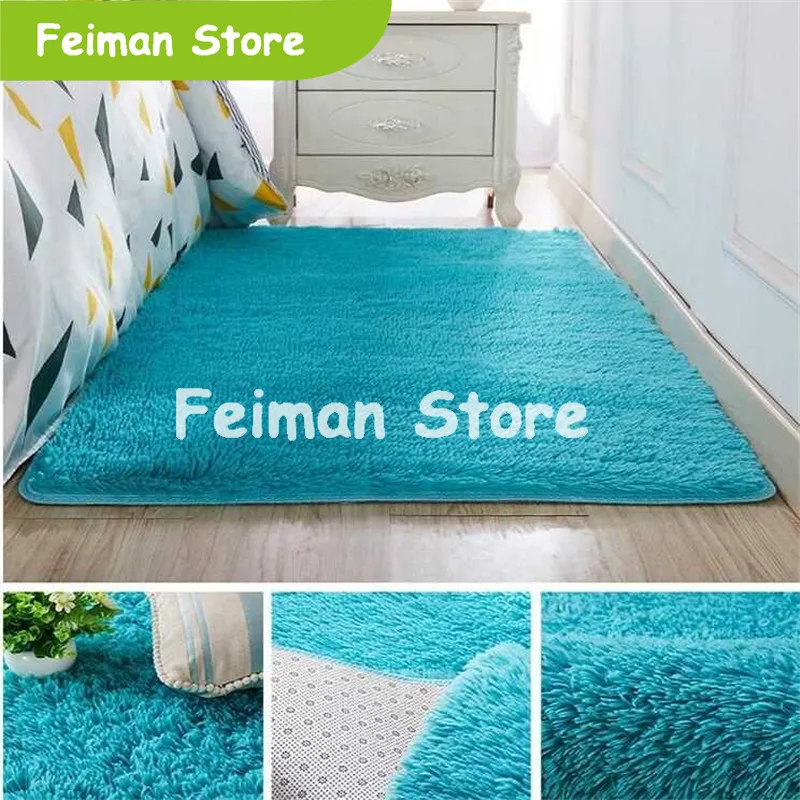 Утолщенный моющийся Шелковый ворс нескользящий ковер журнальный столик для