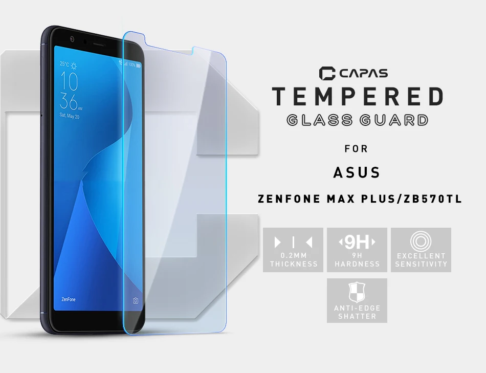 2 шт. для Asus Zenfone Max плюс (M1) ZB570TL закаленное Стекло Экран протектор ZB570T защитная