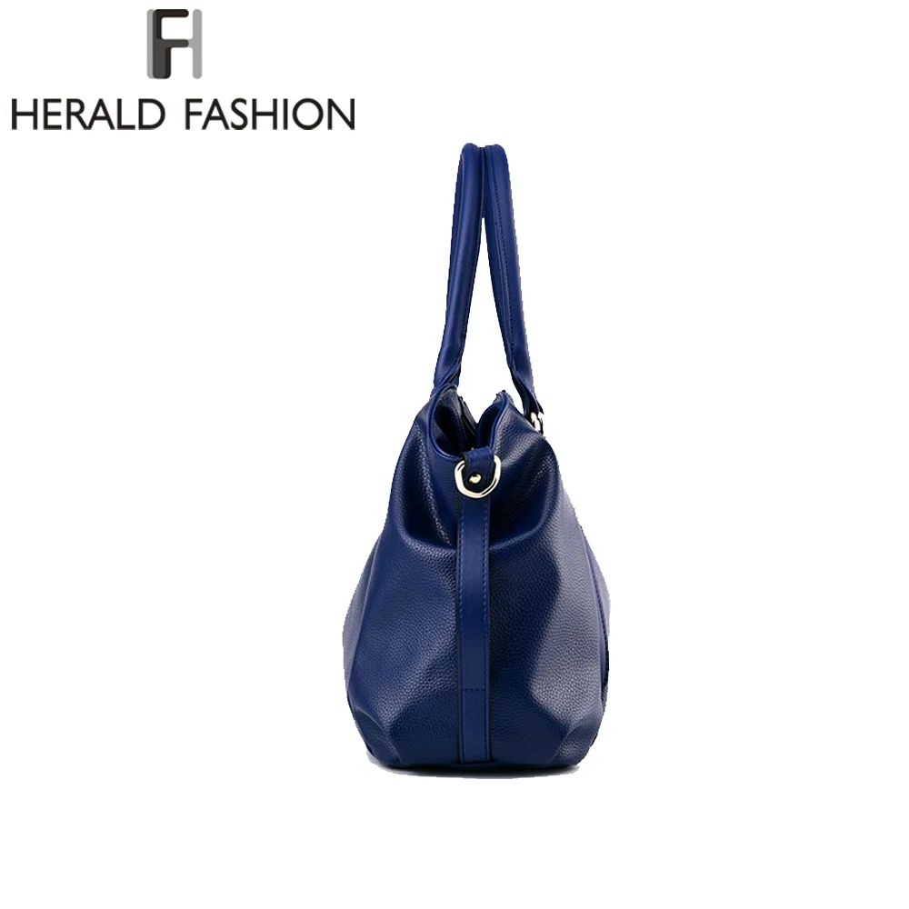 herald fashion designer women handbag female pu leather bags handbags ladies portable shoulder bag office ladies hobos bag totes free global shipping