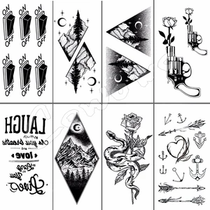 Боди-Арт Красота Макияж Розовый Сексуальная Уха и выключать Водонепроницаемый Временные Татуировки Наклейки Сексуальная тату