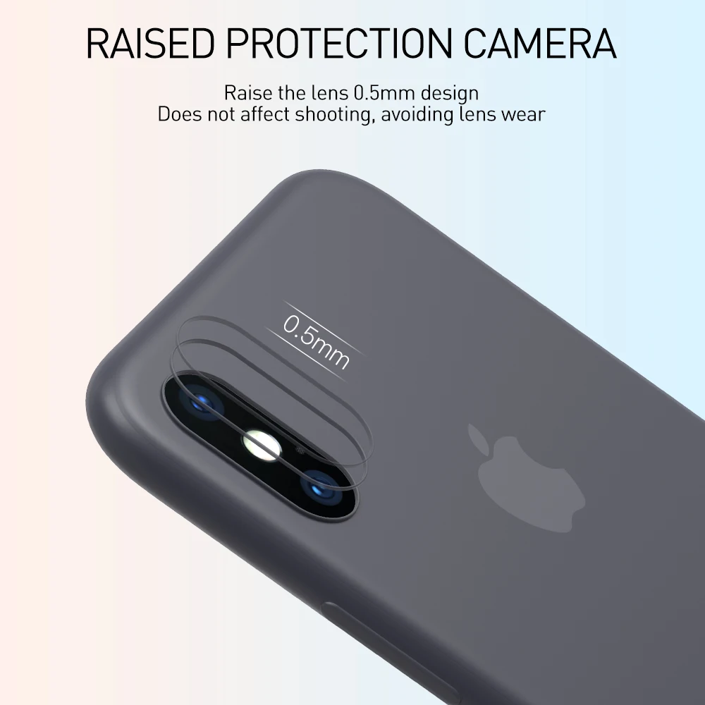 KEYSION Phone Case for iPhone X Ultra-thin 0.45mm Micro-matte soft TPU silicone anti-slip Back Cover iPhoneX 10 |