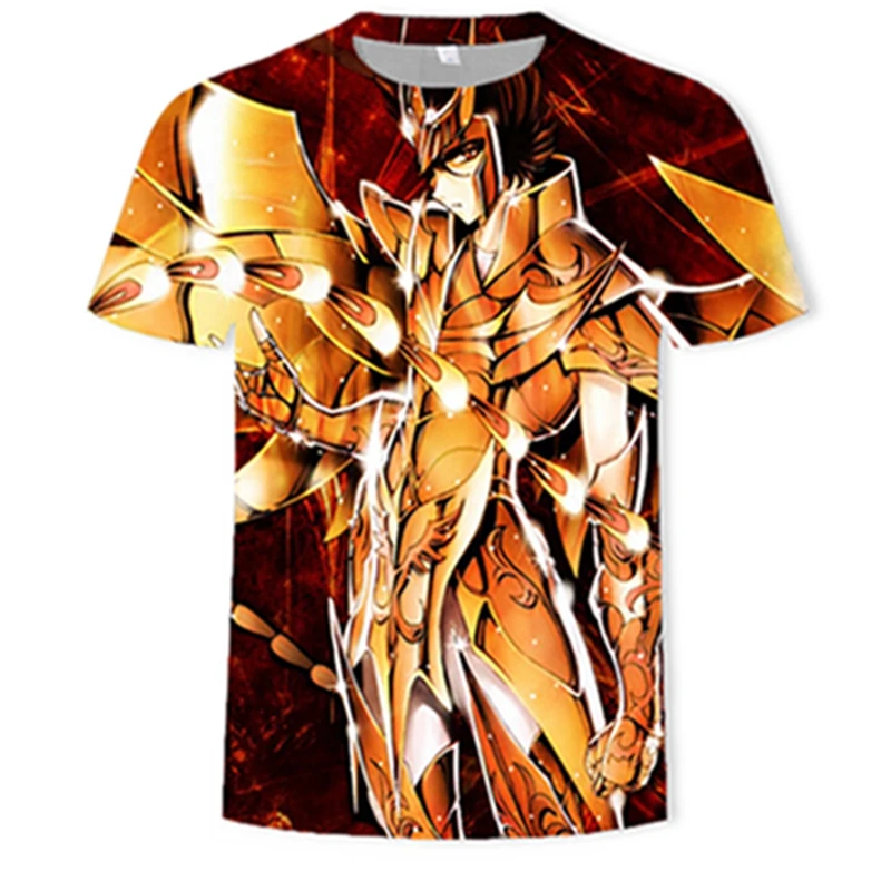 Мужская футболка с 3D принтом Saint seiya летняя Прямая поставка 2019|Мужские футболки| |