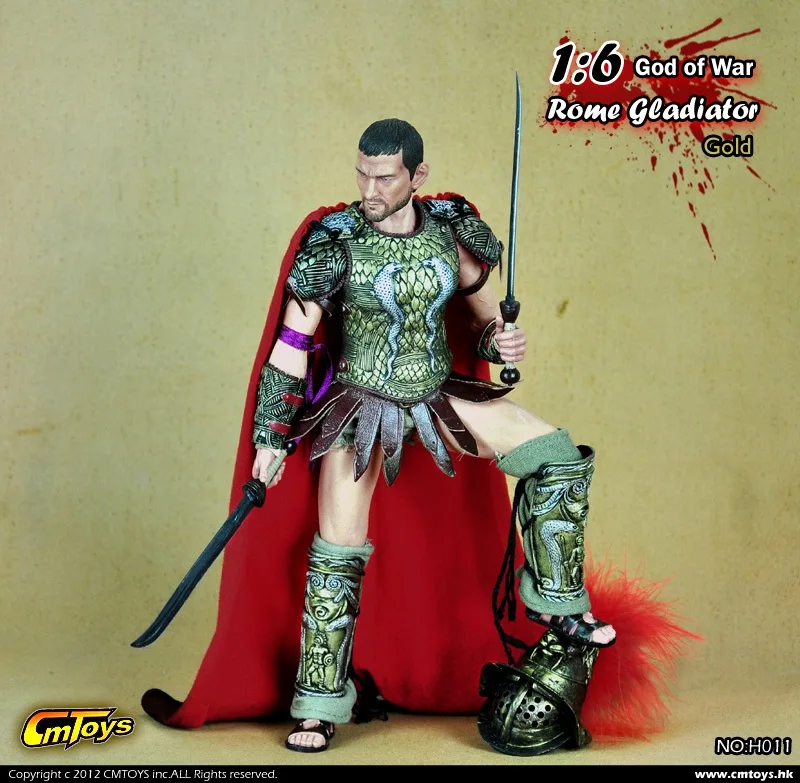 [ESTARTEK] CmToys H011 1/6 римские гладиаторы Spartacus God of War Warlord Edition Золотой Доспехи костюм набор для 1" Фигурка DIY