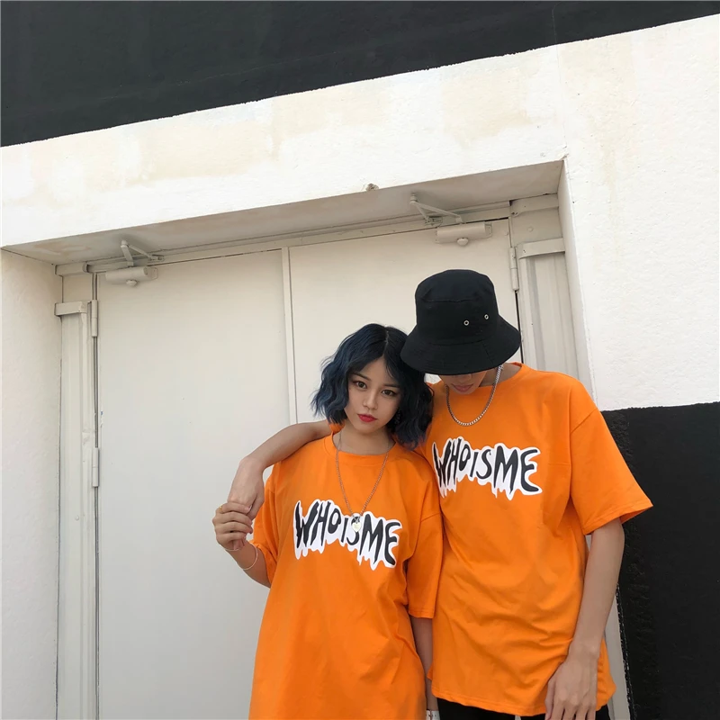 Модная женская рубашка Топ Весна Лето Одежда корейский стиль Ulzzang Harajuku с буквенным принтом короткий рукав Футболка женские рубашки
