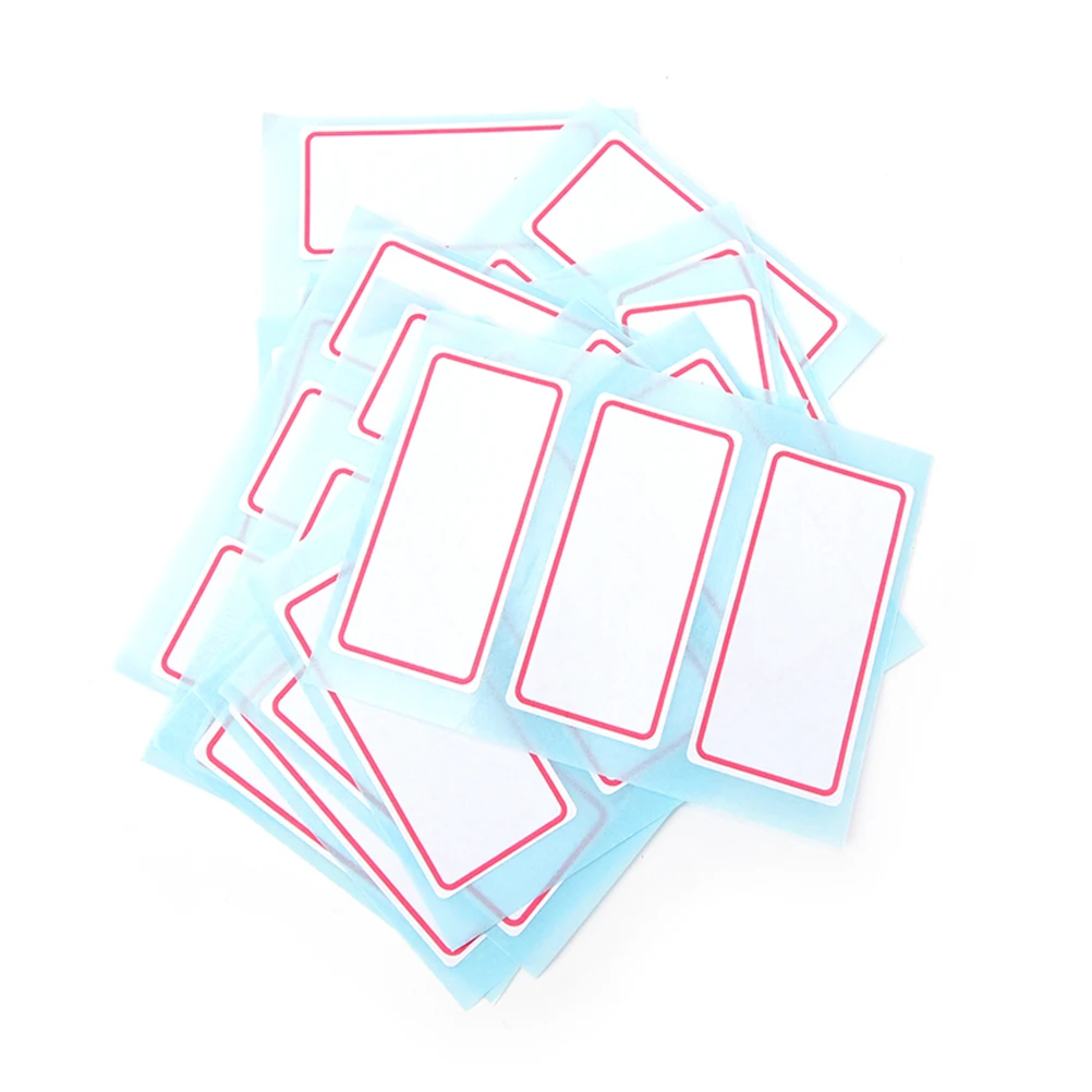 12 Pcs Self Adhesive Label Blank Note Bar Lab Library Category Sticker Sticky White Writable Name Stickers | Канцтовары для офиса