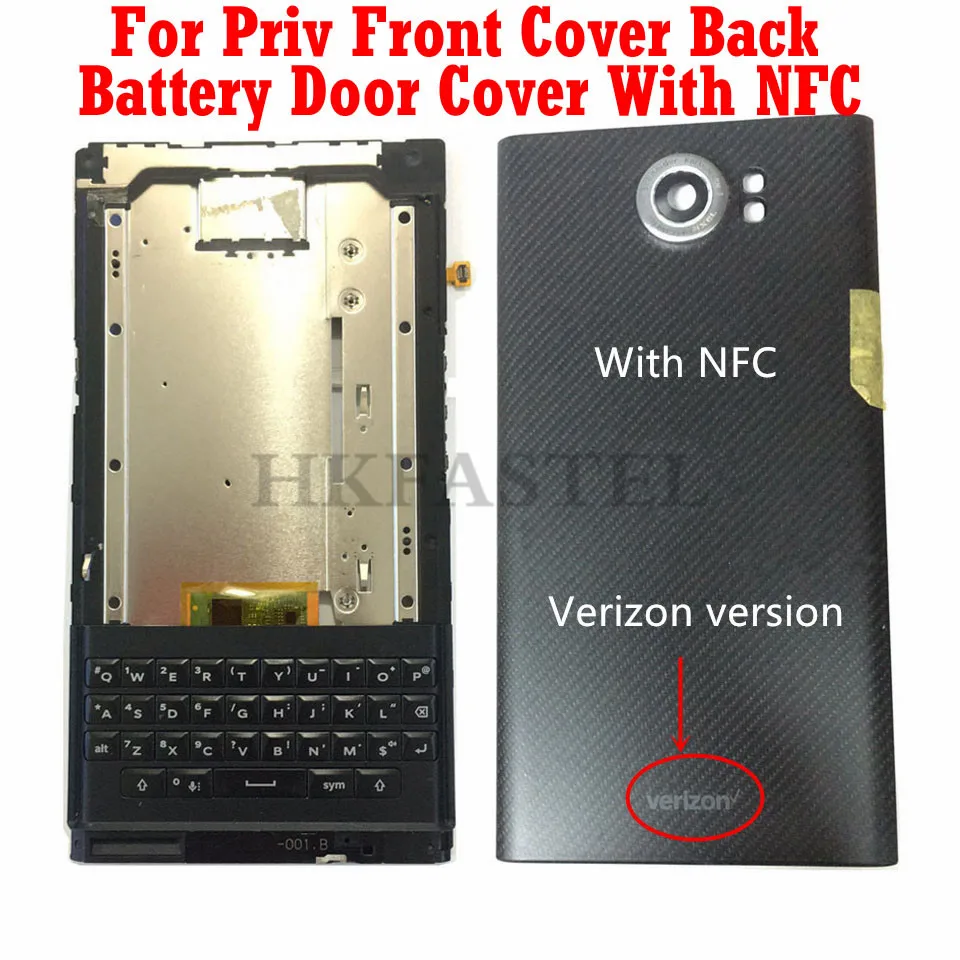 Передняя Крышка батарейного отсека HKFASTEL для Blackberry Priv передняя рамка Корпус с
