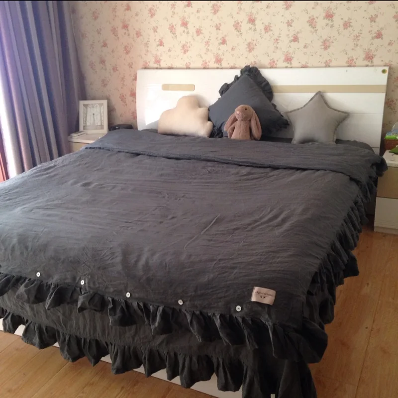 Комплект постельного белья из 3 предметов белье с оборками во французском стиле