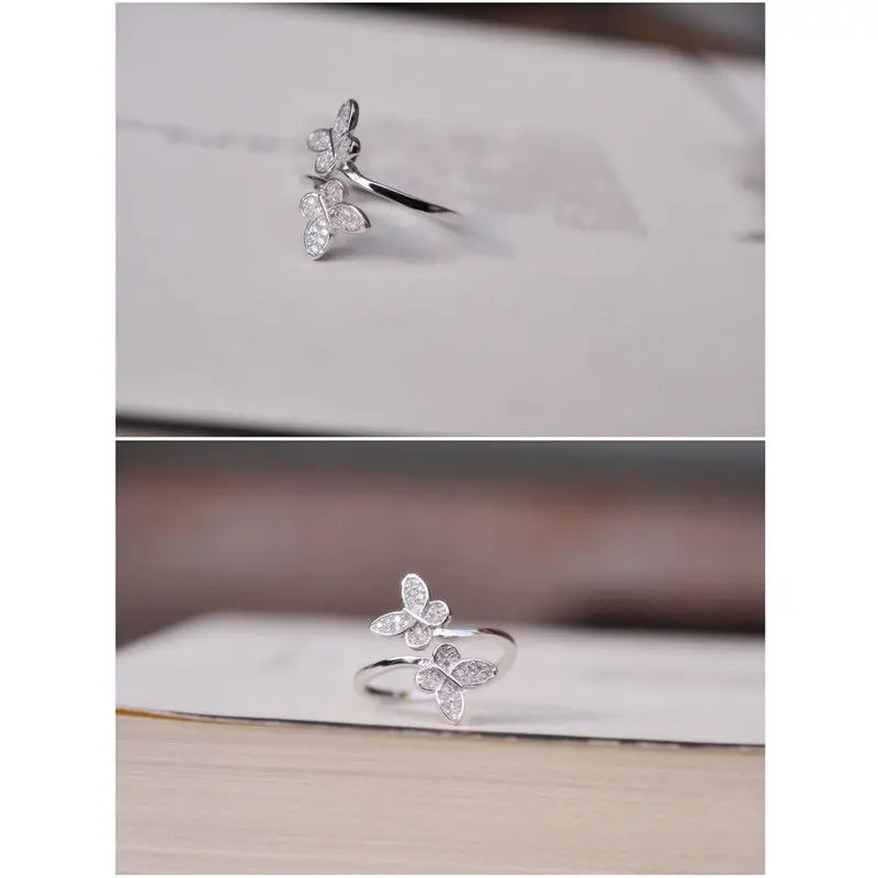 Модное регулируемое кольцо бабочка с большим пальцем Открытое для женщин