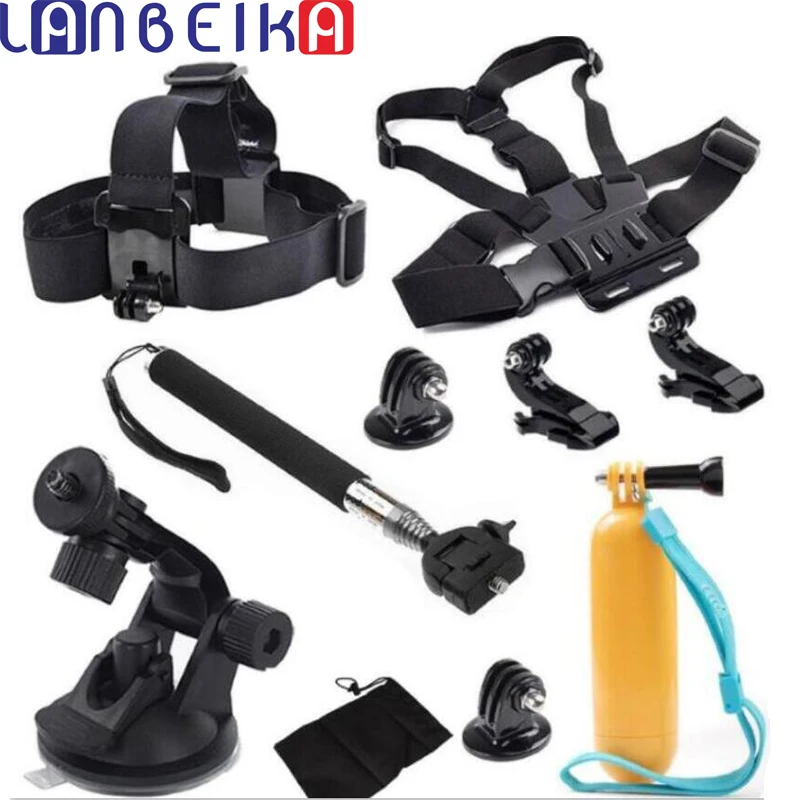 

LANBEIKA Accessories Kit Set Chest Strap Head Strap Monopod J-hook For Gopro Hero 11 10 9 8 SJCAM SJ4000 SJ8 SJ5000 DJI Action2