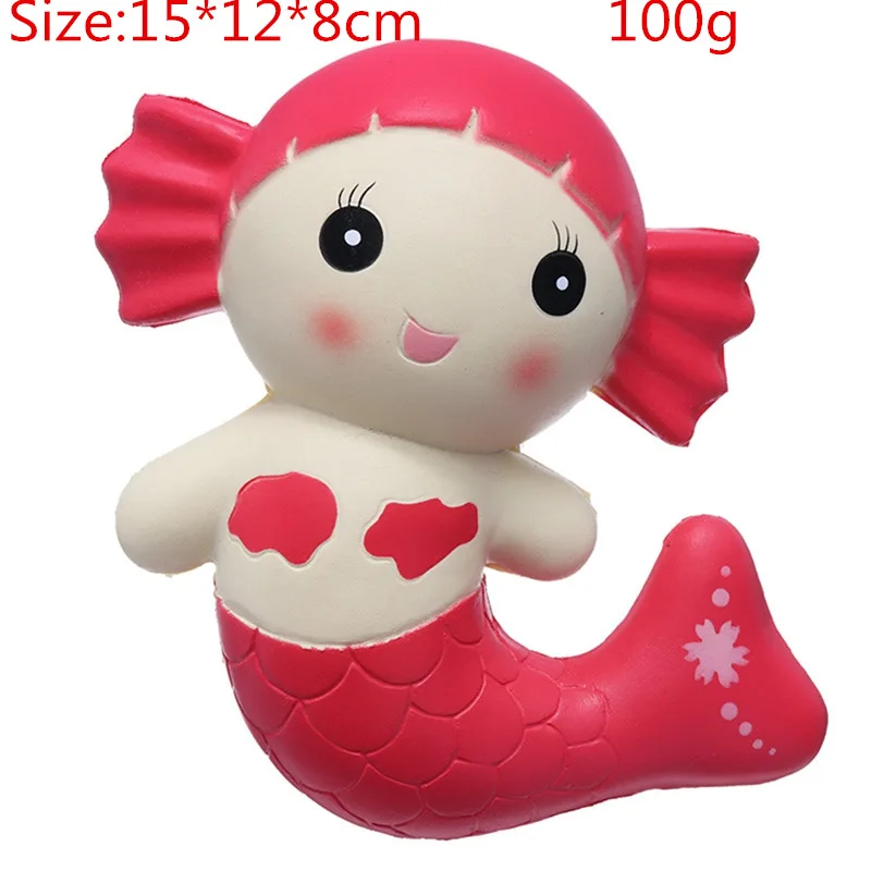 15cm mermaid Галактика милые кавайные зубы мультфильм олень мягкие игрушки медленно поднимающийся крем Ароматические сжимаемые игрушки новинка антистресс спелгоды подарок - Цвет: 15cm mermaid