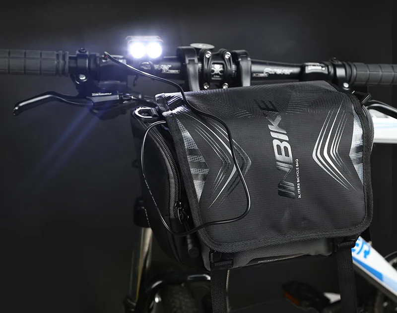 INBIKE Водонепроницаемая Большая вместительная велосипедная Передняя сумка, велосипедная корзина на руль MTB Pannier, велосипедная сумка