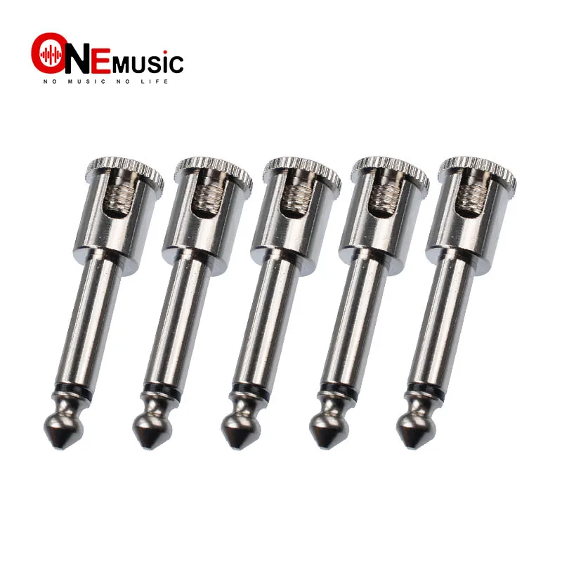 

12Pcs DIY Strait Audio Solderless 6.35 Mono Plug Solder Free Plug guitar connector Chrome