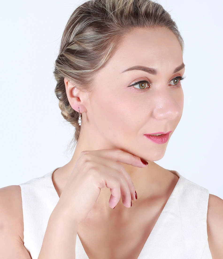 ORSA JEWELS Настоящее 925 Висячие серьги из серебра 925 пробы для женщин четыре цвета доступны AAA кубический циркон модные серьги, украшения SE70