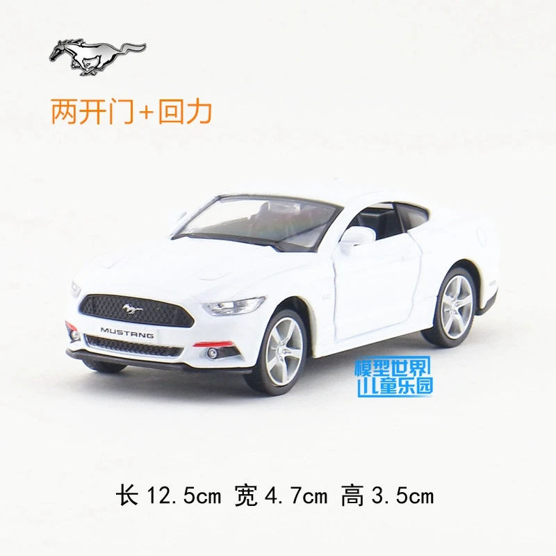 Белый РМЗ город/1:36 литая под давлением игрушечная модель/Ford Mustang GT супер спорт/Развивающие автомобиль для детей подарок/Коллекция - Цвет: Белый