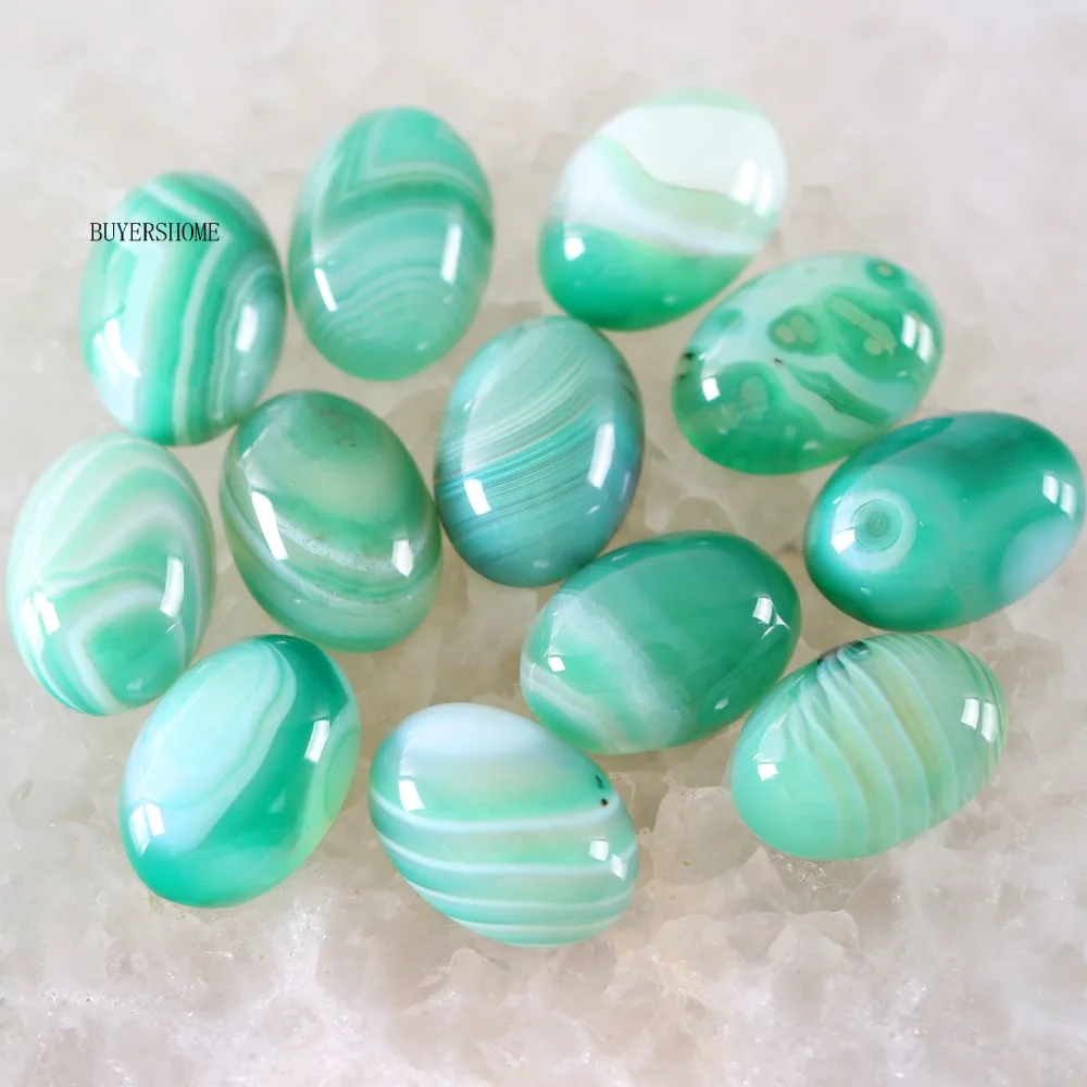 

18x13MM CAB Cabochon Oval Natural Stone Beads Green Veins Onyx For Jewelry Making Necklace Pendant Bracelet Earrings 10Pcs K1616