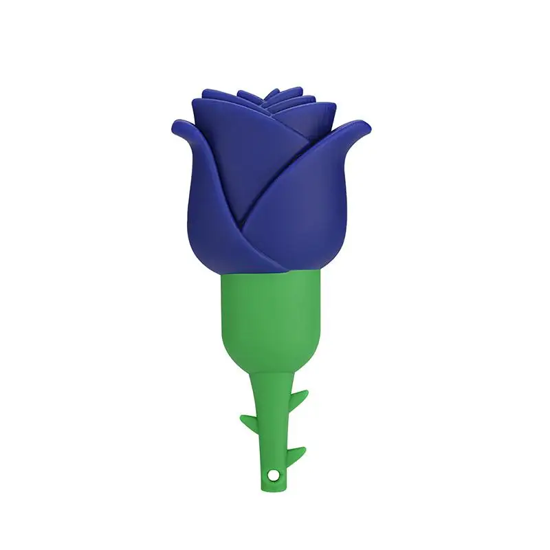 Роза яркого цвета Флешка популярный u диск 4 ГБ 8 г 16 г 32 г USB флеш-накопитель карта памяти usb флешка подарок подруге - Цвет: Blue
