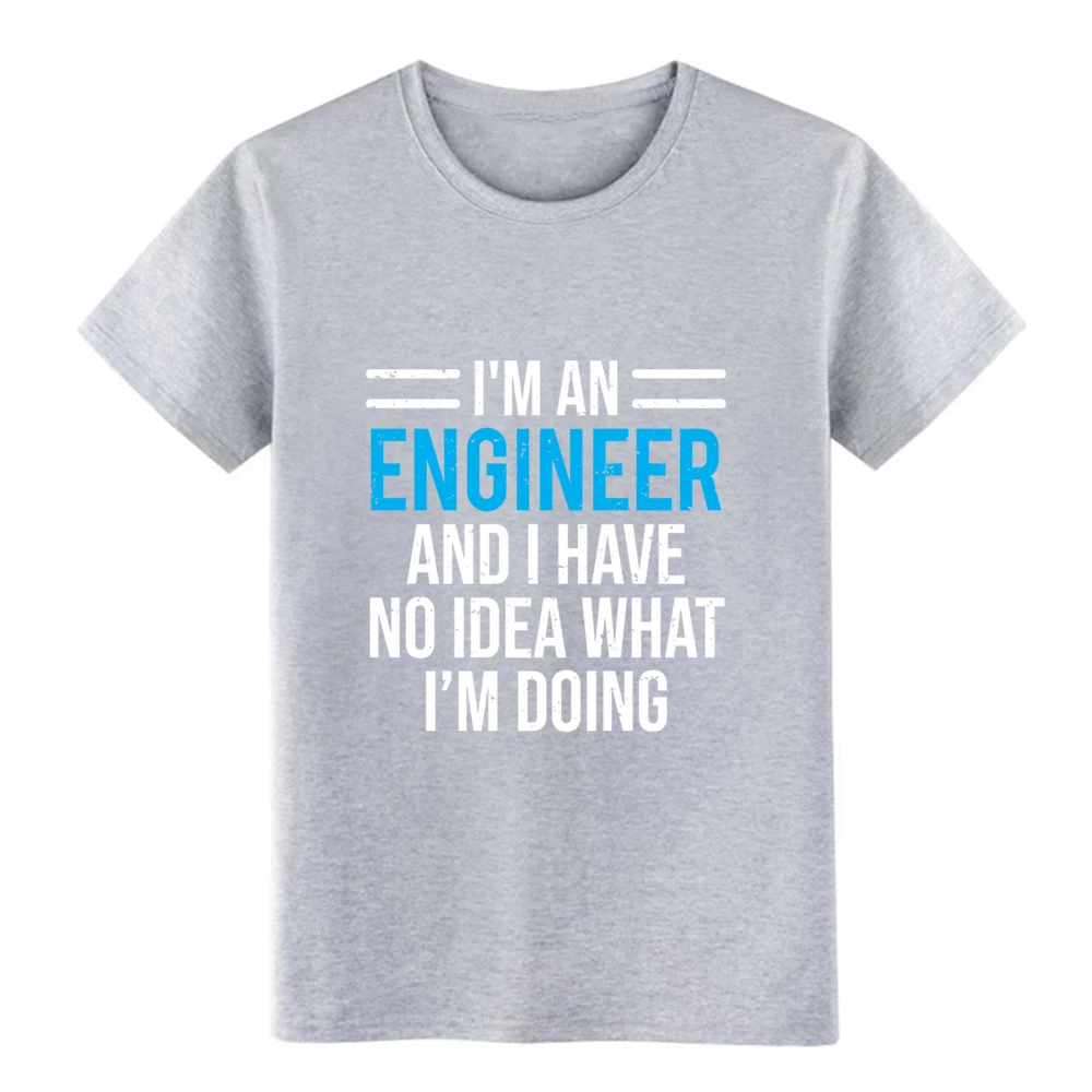 Мужская футболка с надписью I'm An Engineer No Idea Funny Engineering дизайнерская из хлопка