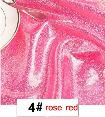 rose red 100*150 см лазерные блестки переливающиеся блестящие ткань с блестками для вышивки многоцветный DIY для одежды вечерние рождественские украшения D666 - Цвет: rose red