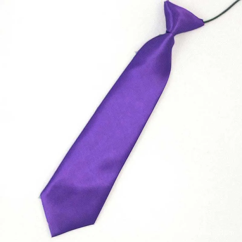 Purple Однотонные галстуки-бабочки для мальчиков и девочек, школьные галстуки для детей, черные галстуки для сценических выступлений, фотографий, выпускных церемоний - Цвет: Purple