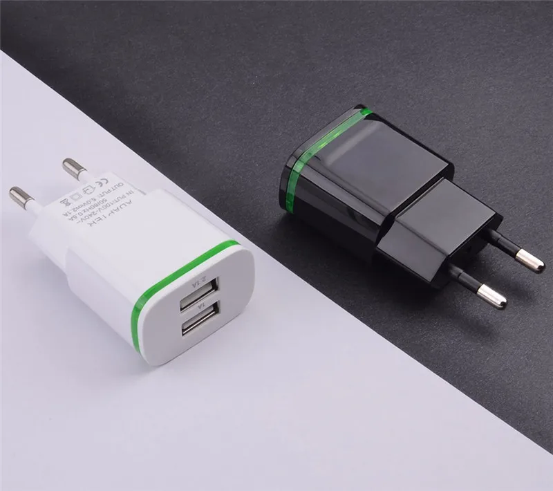 Адаптер с 2 USB портами для MeiZU M3 M5 M6 NOTE M5C M5S U10 U20 V8 C9 PRO 8|Зарядные устройства