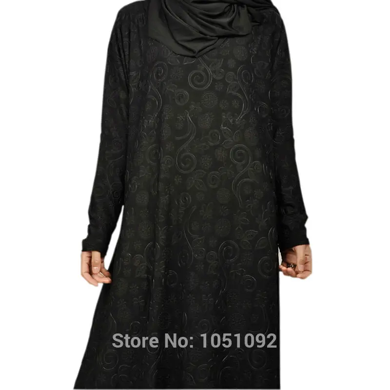 Женское льняное платье abayas черное большого размера с кристаллами и тиснением в