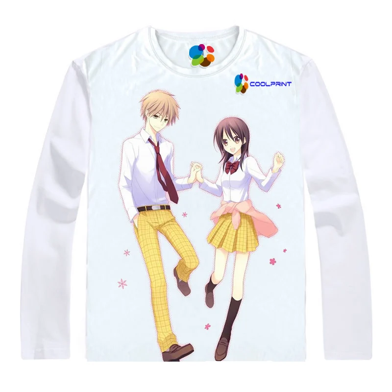 Coolprint японский Футболка с изображением в стиле аниме горничная сама футболки