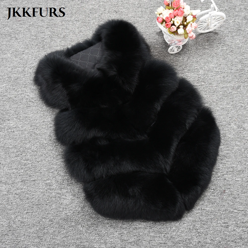 Женский меховой жилет зимний из натурального Лисьего меха 4 ряда 30 цветов S7164 2021 |