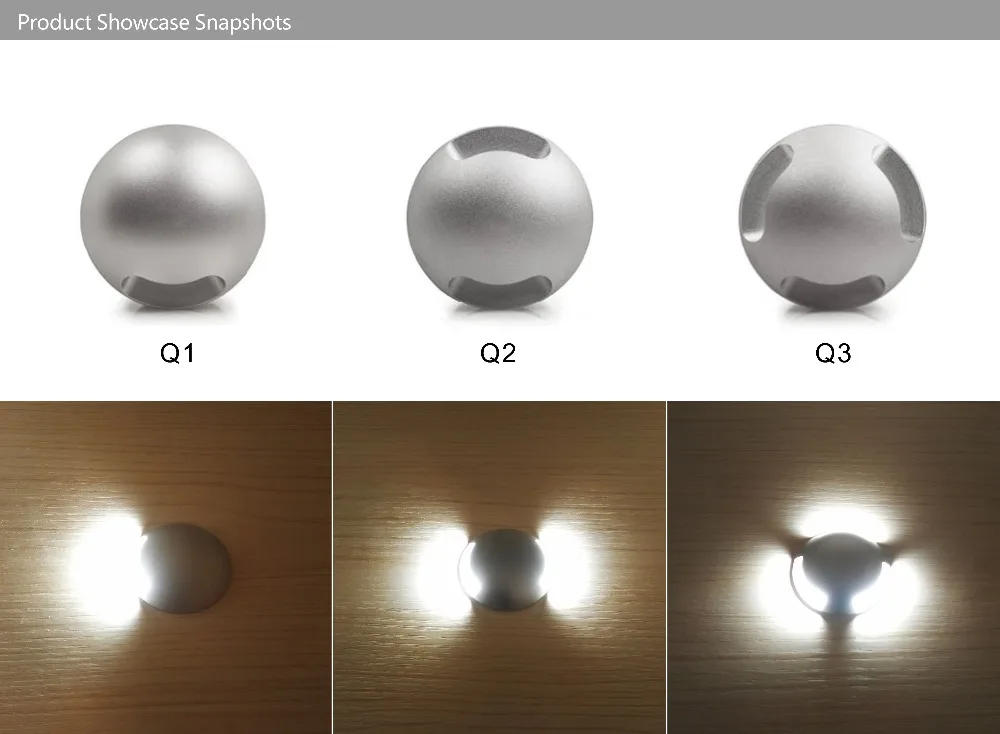 Светодиодный подземный светильник утопленный Точечный для улицы IP67 3 Вт 12 В |