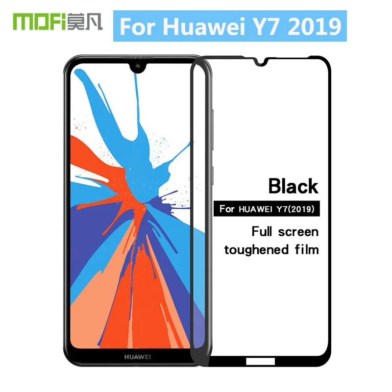 Для Huawei Y7 2019 Оригинал MOFi 9H полное покрытие Закаленное стекло Защитная пленка для