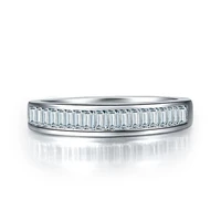 Pleasant 05CT Promise Solid White Gold Quality Semi Mount Brand Finger Ring Diamond Ring Women Wedding Band Jewelry