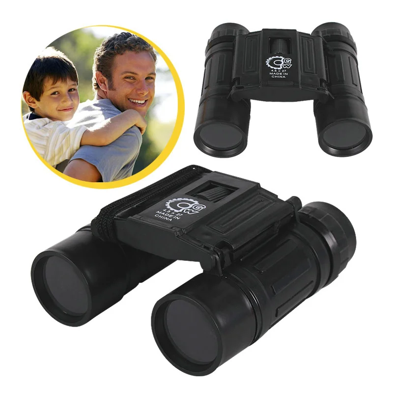 Детские развивающие игрушки телескоп черный цвет открытый безделушка с шеей