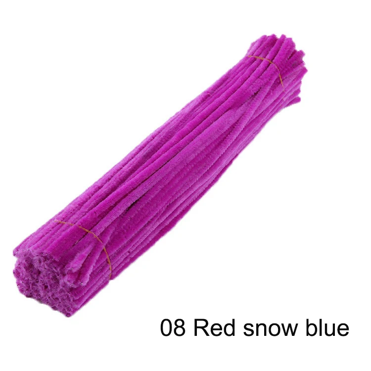 08 red snow blue 50 шт. 30 см Красочные Синели стебли трубы Очистители детские развивающие игрушки ручной работы Рождество День рождения Декор DIY ремесло поставки - Цвет: 08 red snow blue