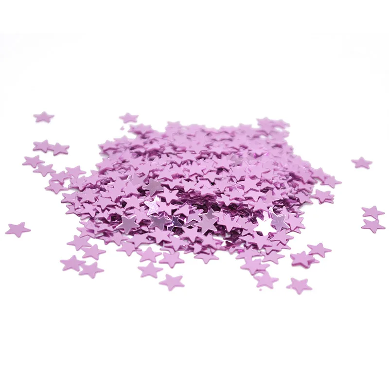 Light purple 15 г 6/10 мм Блестящий Золотой Звездный конфетти День рождения свадебные Украшение стола акриловые конфетти, рождественские украшения своими руками - Цвет: Light purple
