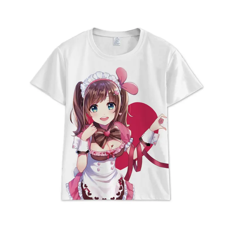 Японская футболка YouTuber Kizuna AI Kaguya Luna официальная Мужская и женская летняя с