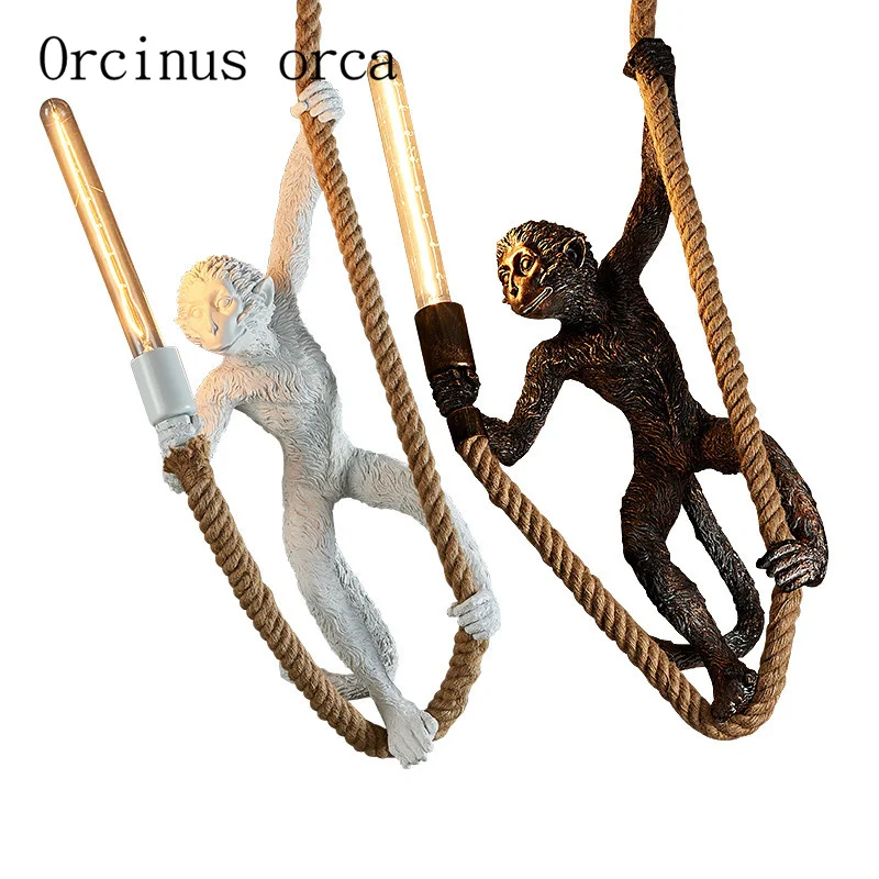 

Retro industrial winds monkeys chandeliers restaurants cafes clothing stores bars resin chandeliers free shipping