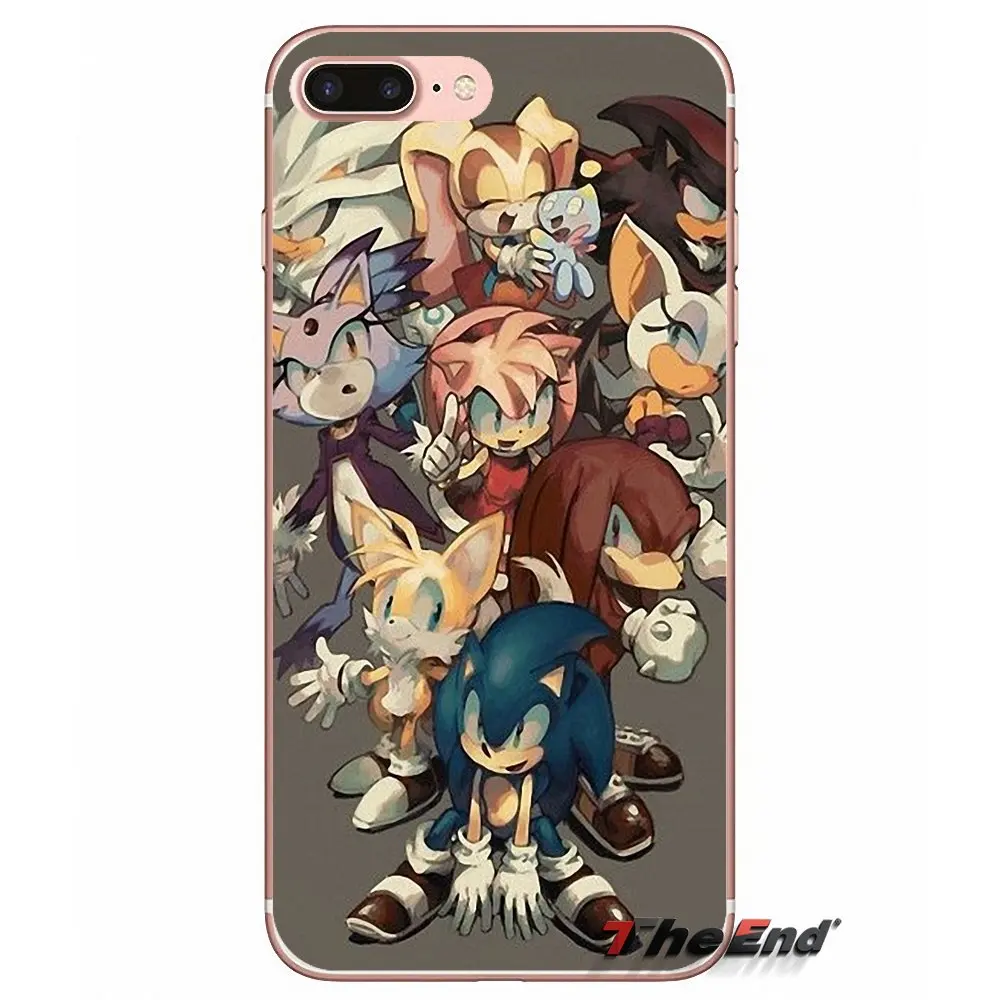 Для Samsung Galaxy S2 S3 S4 S5 MINI S6 S7 edge S8 S9 Plus Note 2 3 4 5 8 Coque Fundas Silver Sonic The Hedgehog Shadow мягкий